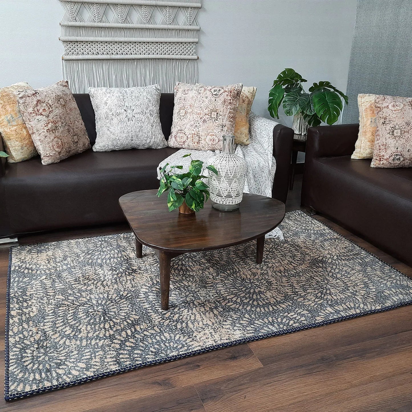 Avioni Home Faux Silk Carpet For Your Living Room | Luxurious, Durable and Washable | PebbleStreet Collection