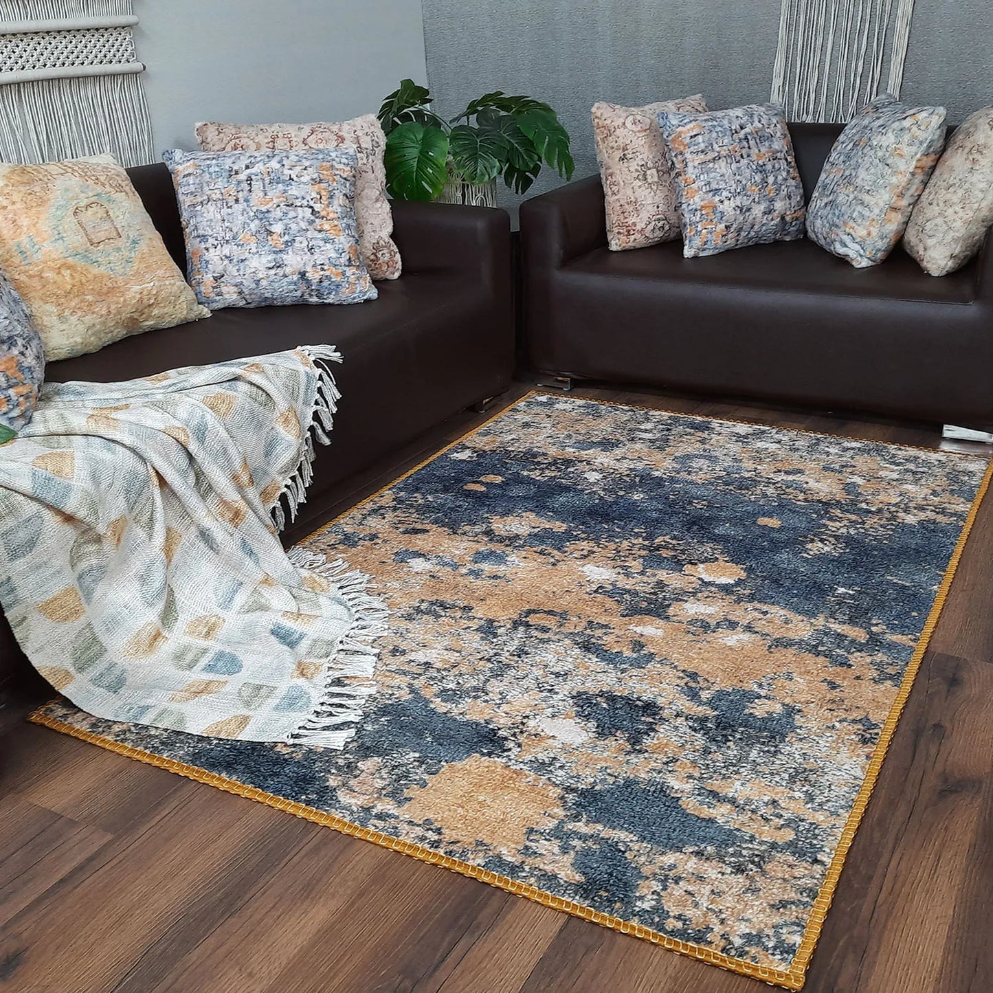 Avioni Home Faux Silk Carpet | Perfect Blend of Style and Luxury | Durable and Washable | PebbleStreet Collection
