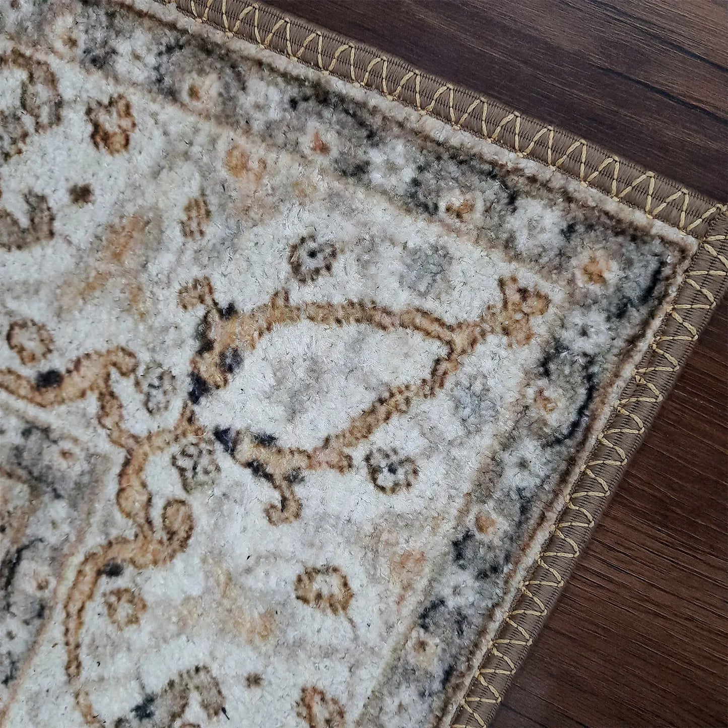 Avioni Home Faux Silk Carpet for Your Living Room | Persian Design | Washable Rug | Earthy Elegance Collection