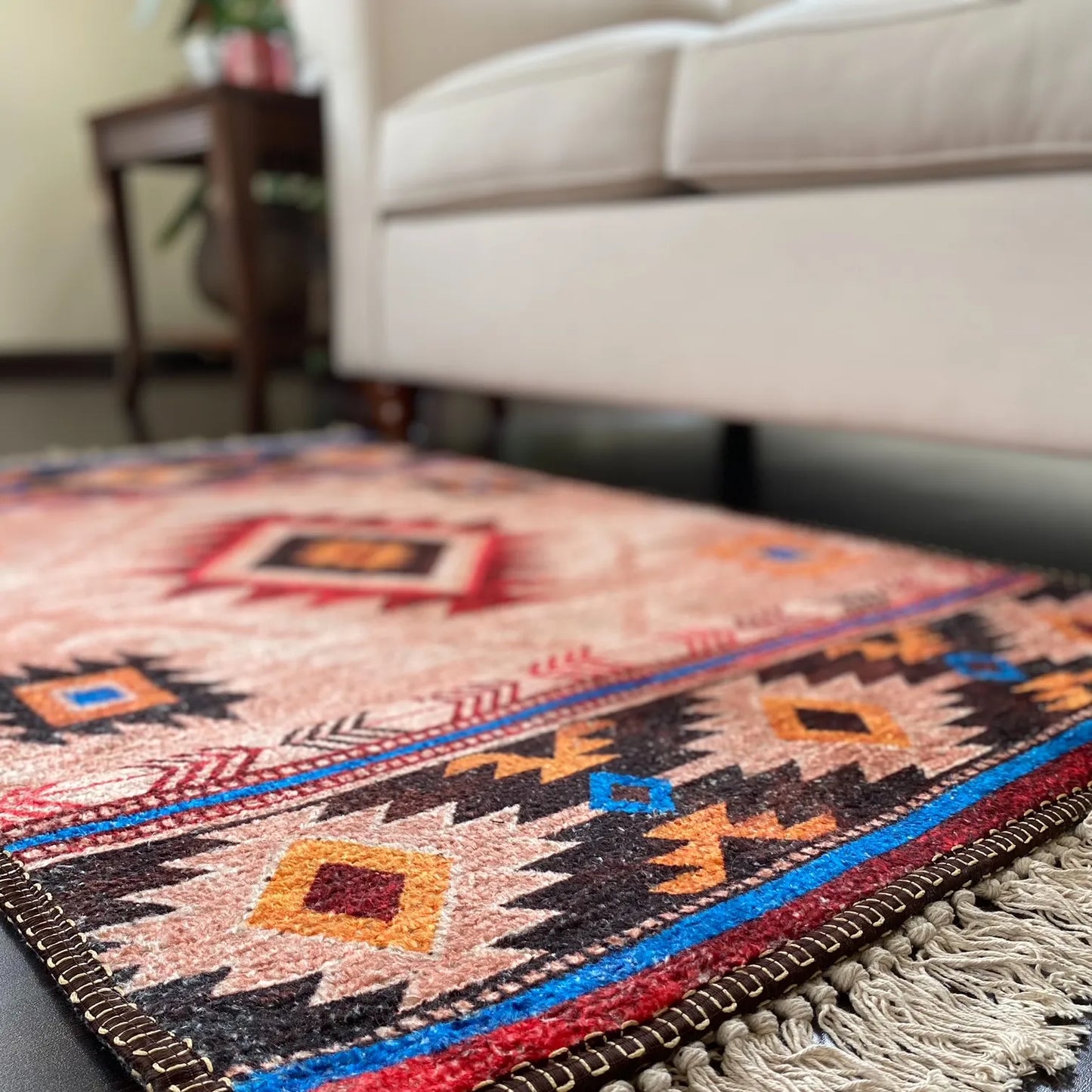 Avioni Home Faux Silk Carpet – Ethnic Collection – Premium Living Room Rug – Tribal Design