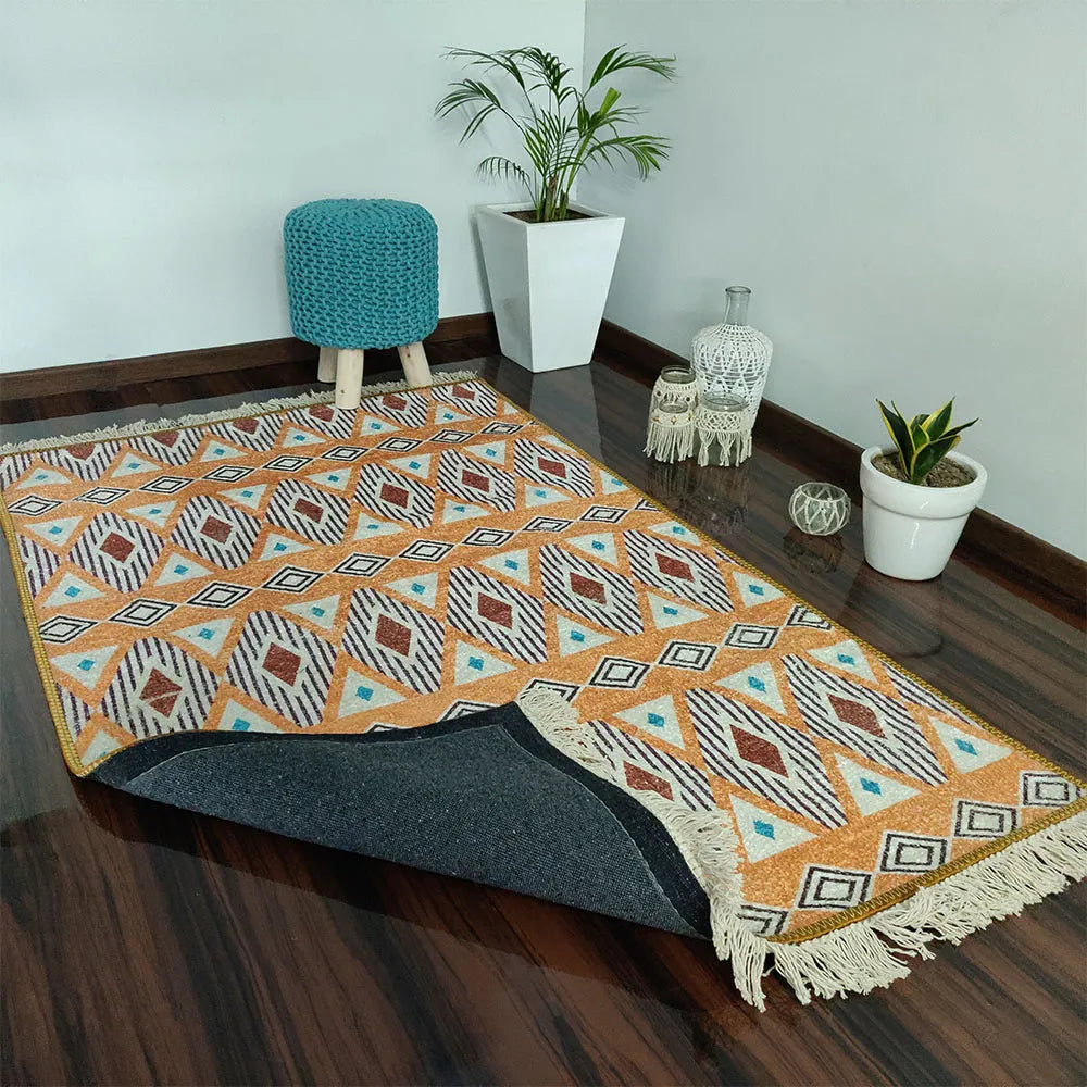 Avioni Home Faux Silk Carpet Ethnic Premium Boho Living Room Rug