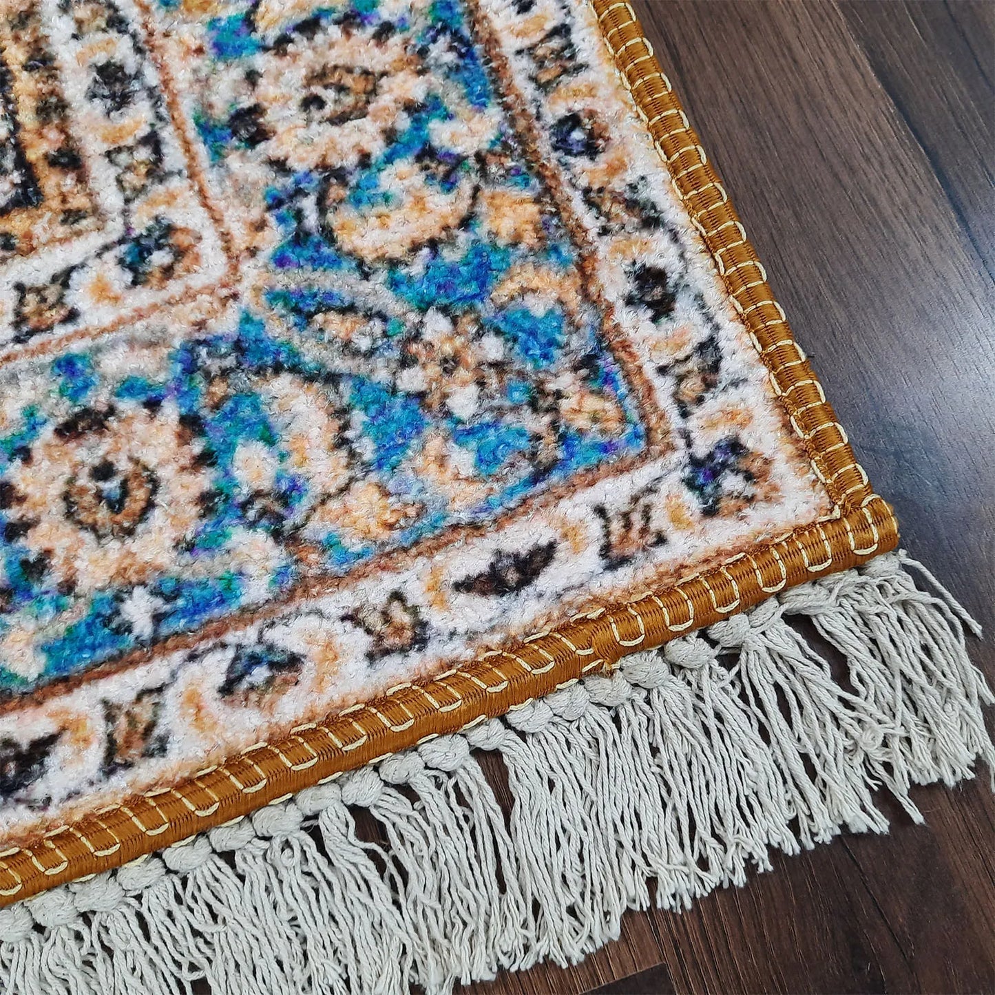 Avioni Home Faux Silk Persian Design Collection Light Blue Beige – Living Room Rug