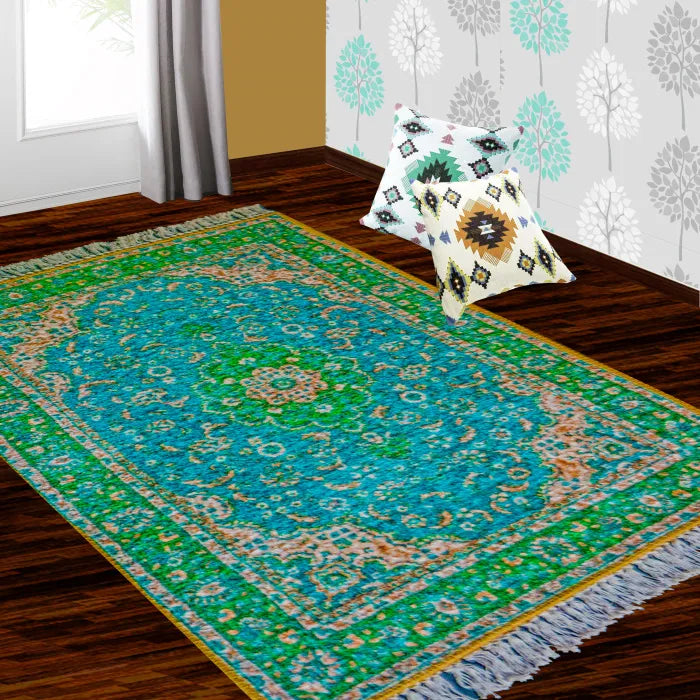 Avioni Home Faux Silk Persian Design Collection – Green