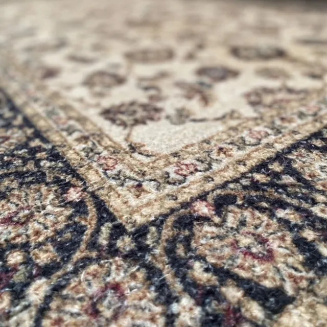 Avioni Home Classic Design – Faux Silk Carpet – Living Room Rug – Beige