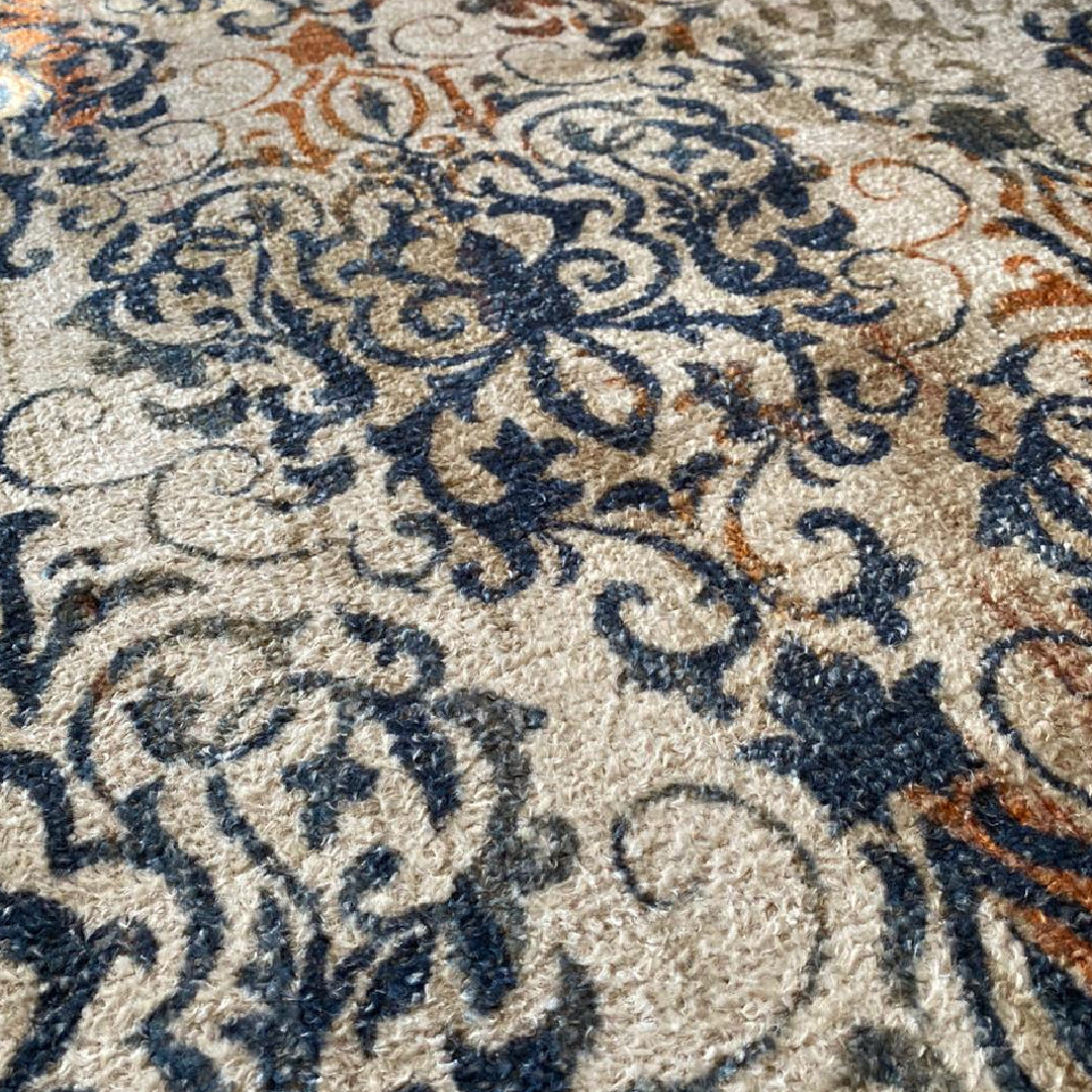 Avioni Home Faux Silk Carpet – Premium Distressed & Trendy Living Room Rug – Multicolor Tribal Design