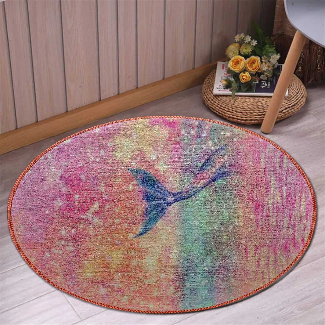 Avioni Home Kids Carpet Collection – Round Rug – Pink Mermaids