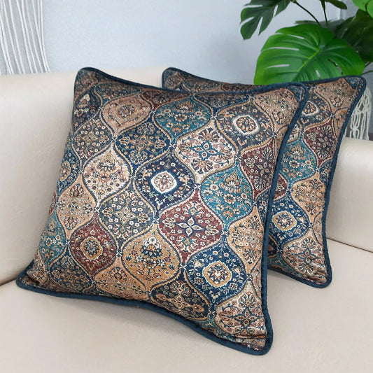 Cushion Cover with Filler – Beautiful Persian Design – 40cm x 40cm – Set of 2