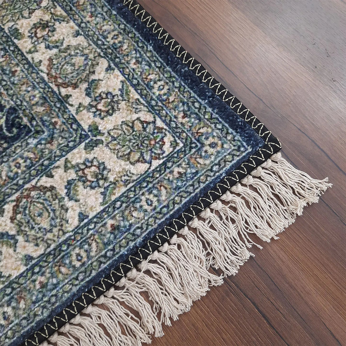 Avioni Home Faux Silk Carpet Beautiful Persian Design in Black – Carpet for Living Room