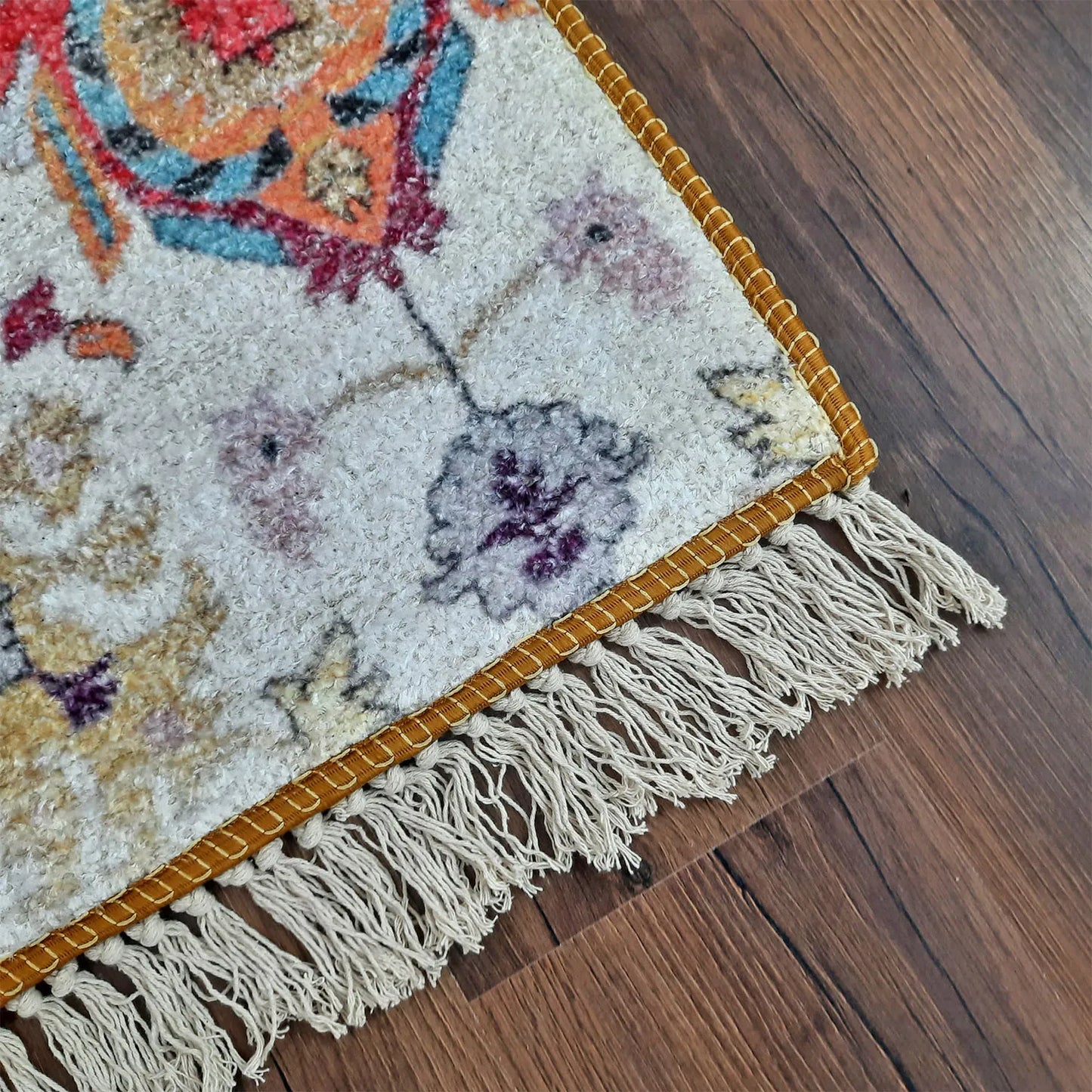Avioni Home Faux Silk Carpet Ethnic Floral Design – Living Room Rug