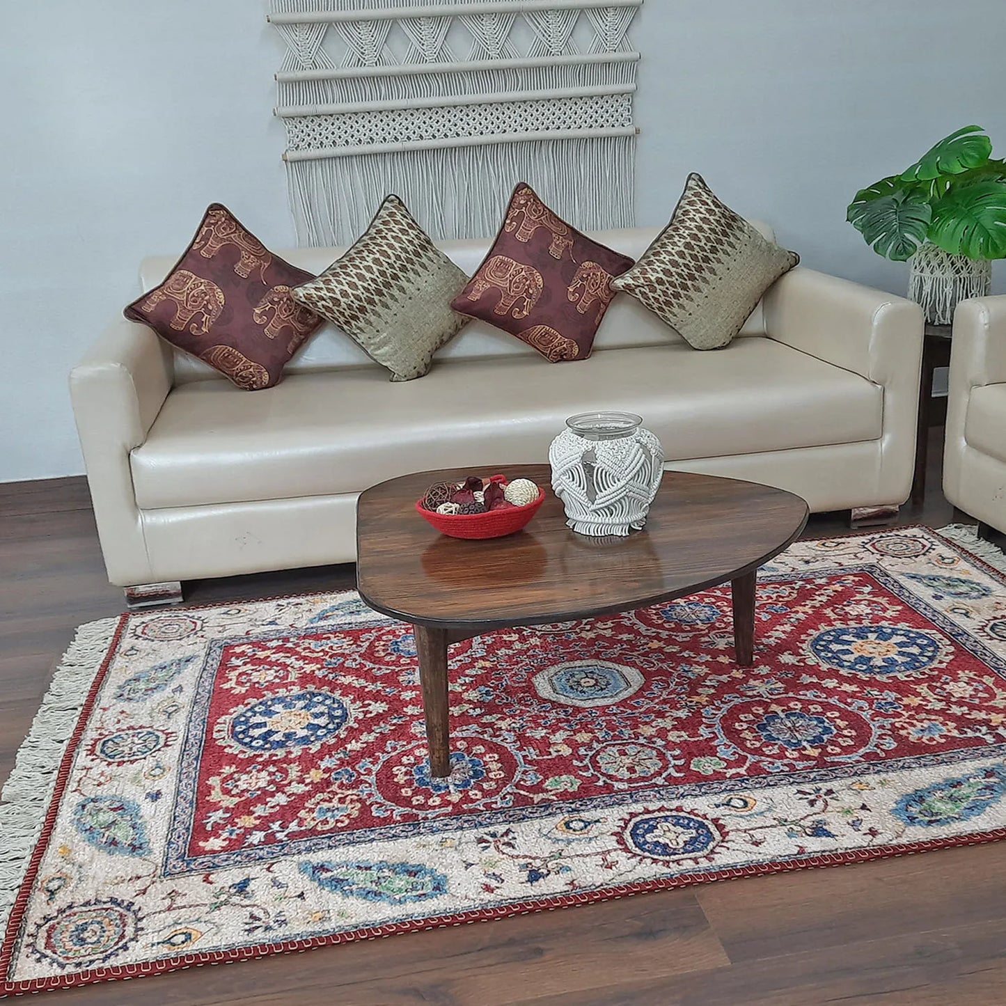 Avioni Home Faux Silk Carpet Traditional Beautiful Persian Design – Carpet for Living Room