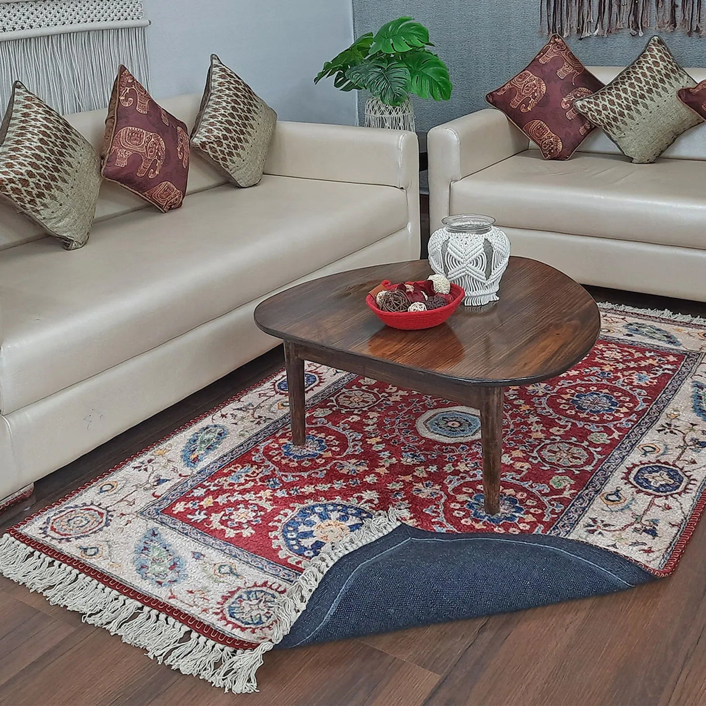 Avioni Home Faux Silk Carpet Traditional Beautiful Persian Design – Carpet for Living Room