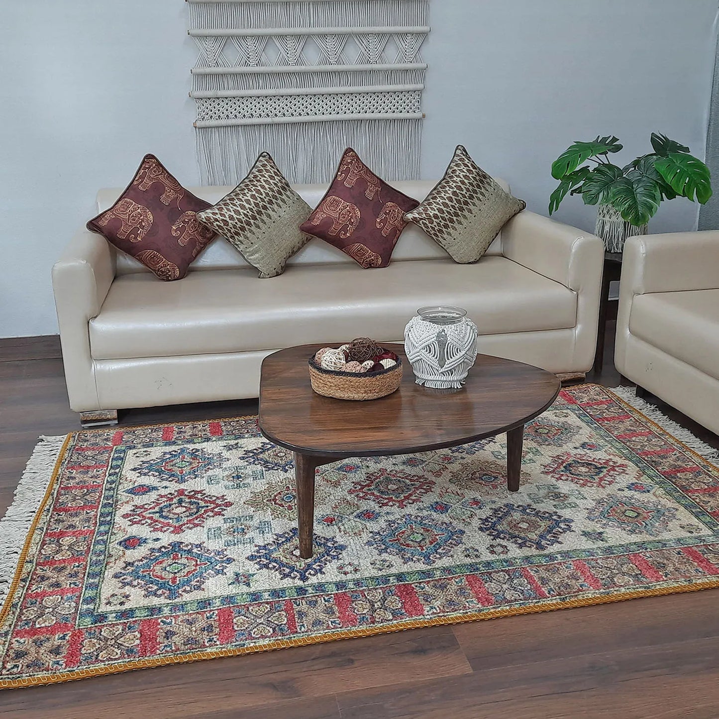 Avioni Home Faux Silk Carpet Beautiful Traditional Persian Design – Carpet for Living Room