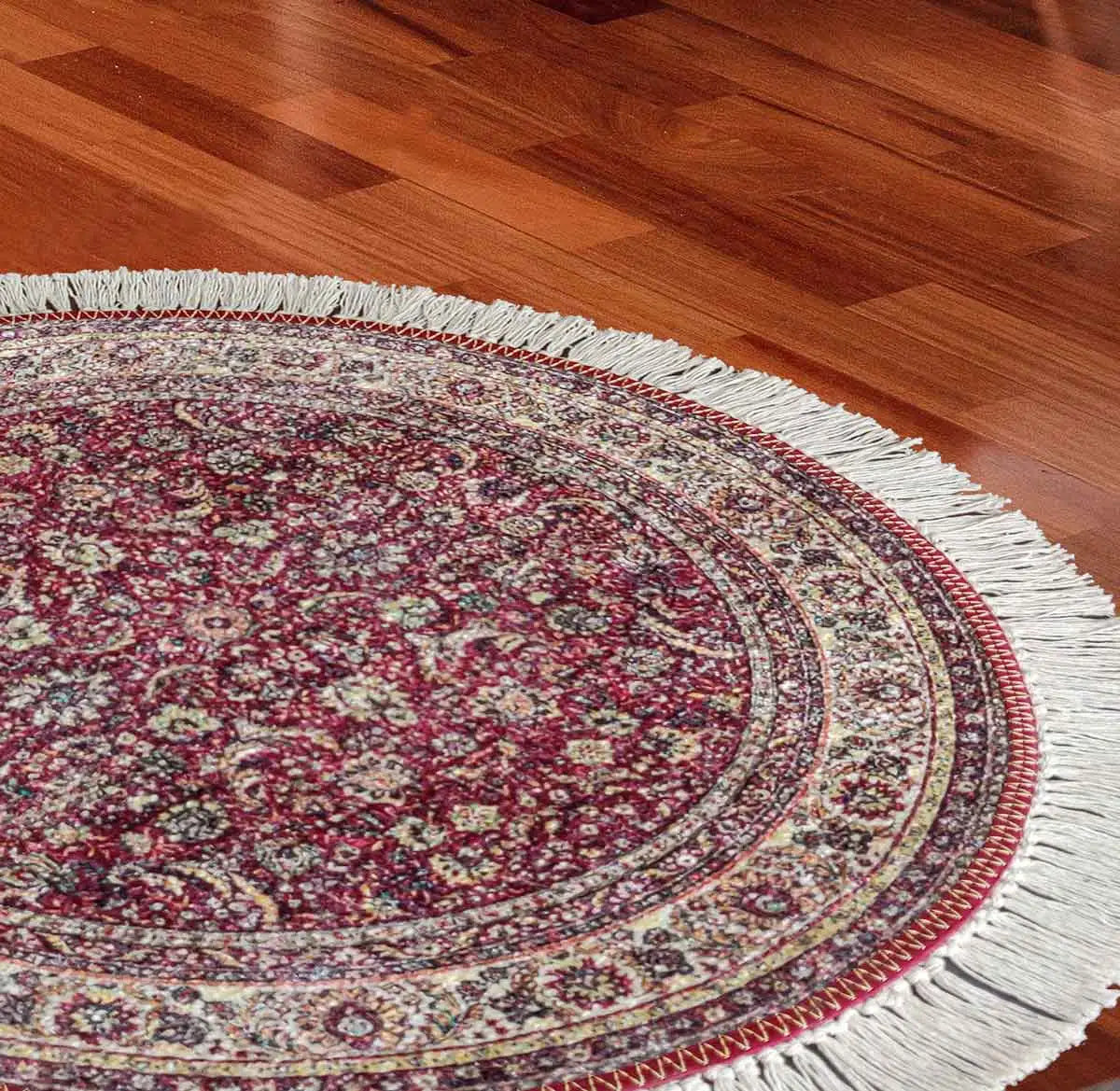 Avioni Persian Carpets For Living Room – Round – Red