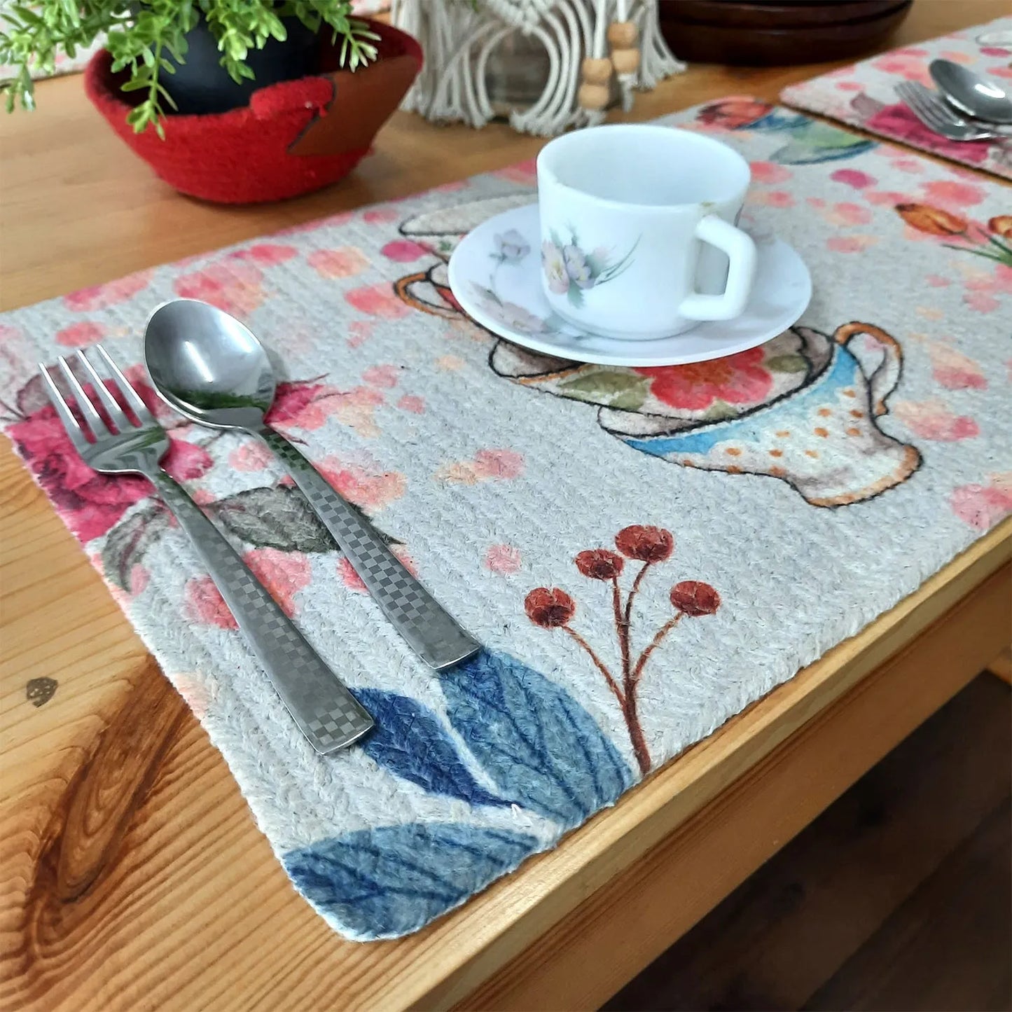 All Natural Rectangular Cotton Braided Placemats – A Busy Kitchen