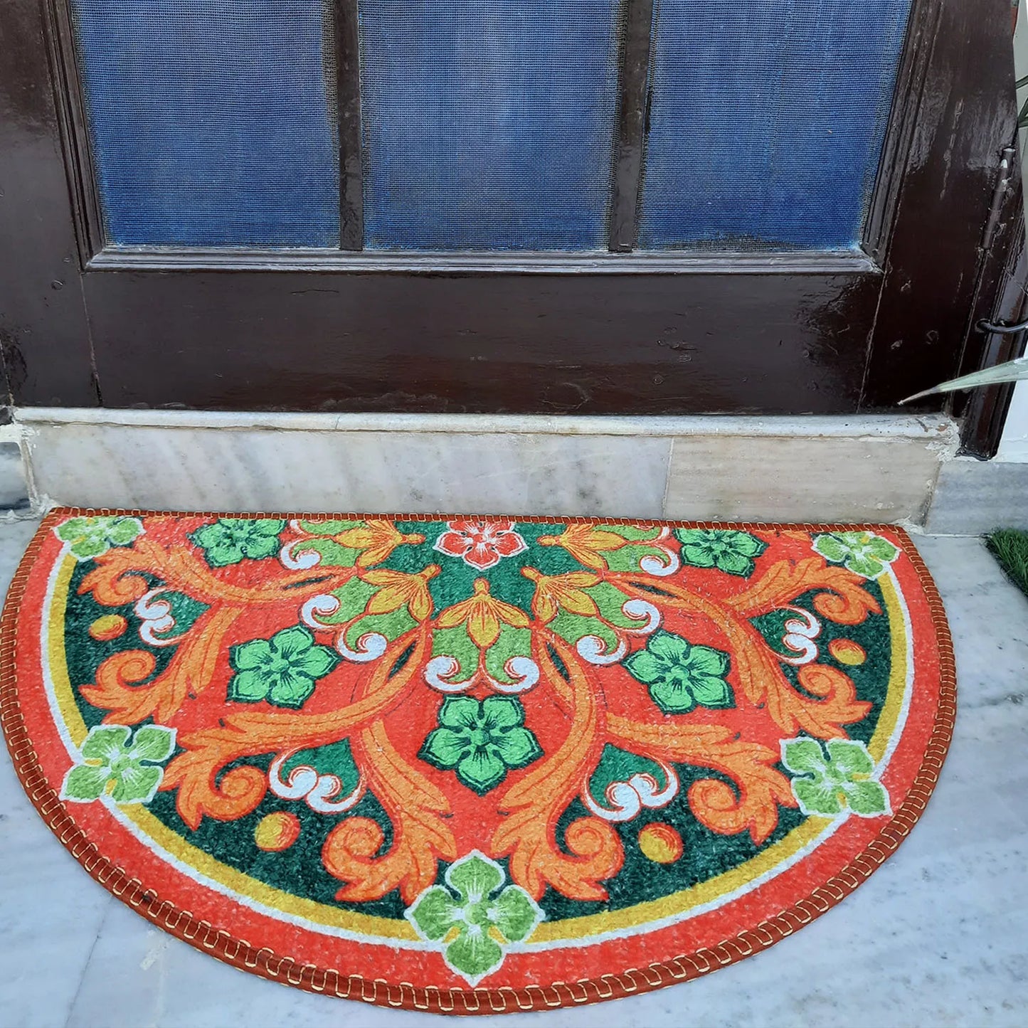 Avioni Home Floor Mats in Beautiful Rangoli Design – Anti Slip, Durable & Washable | Outdoor & Indoor