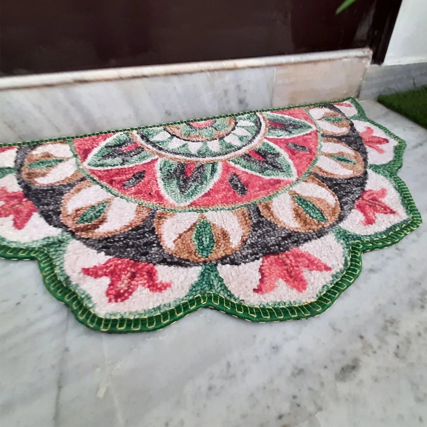 Avioni Home Floor Mats in Beautiful Rangoli Design – Anti Slip, Durable & Washable | Outdoor & Indoor