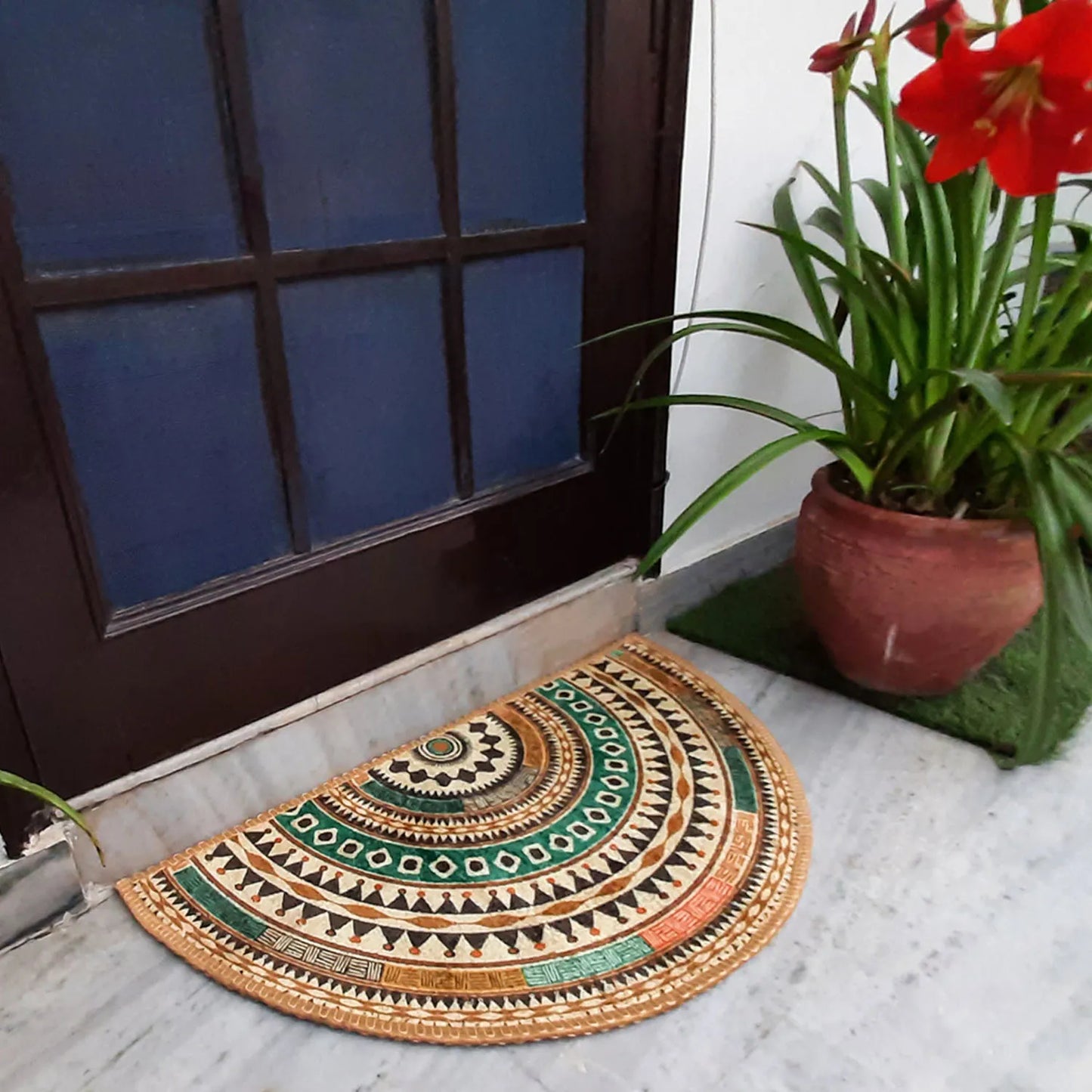 Avioni Home Floor Mats in Beautiful Boho Design – Anti Slip, Durable & Washable | Outdoor & Indoor