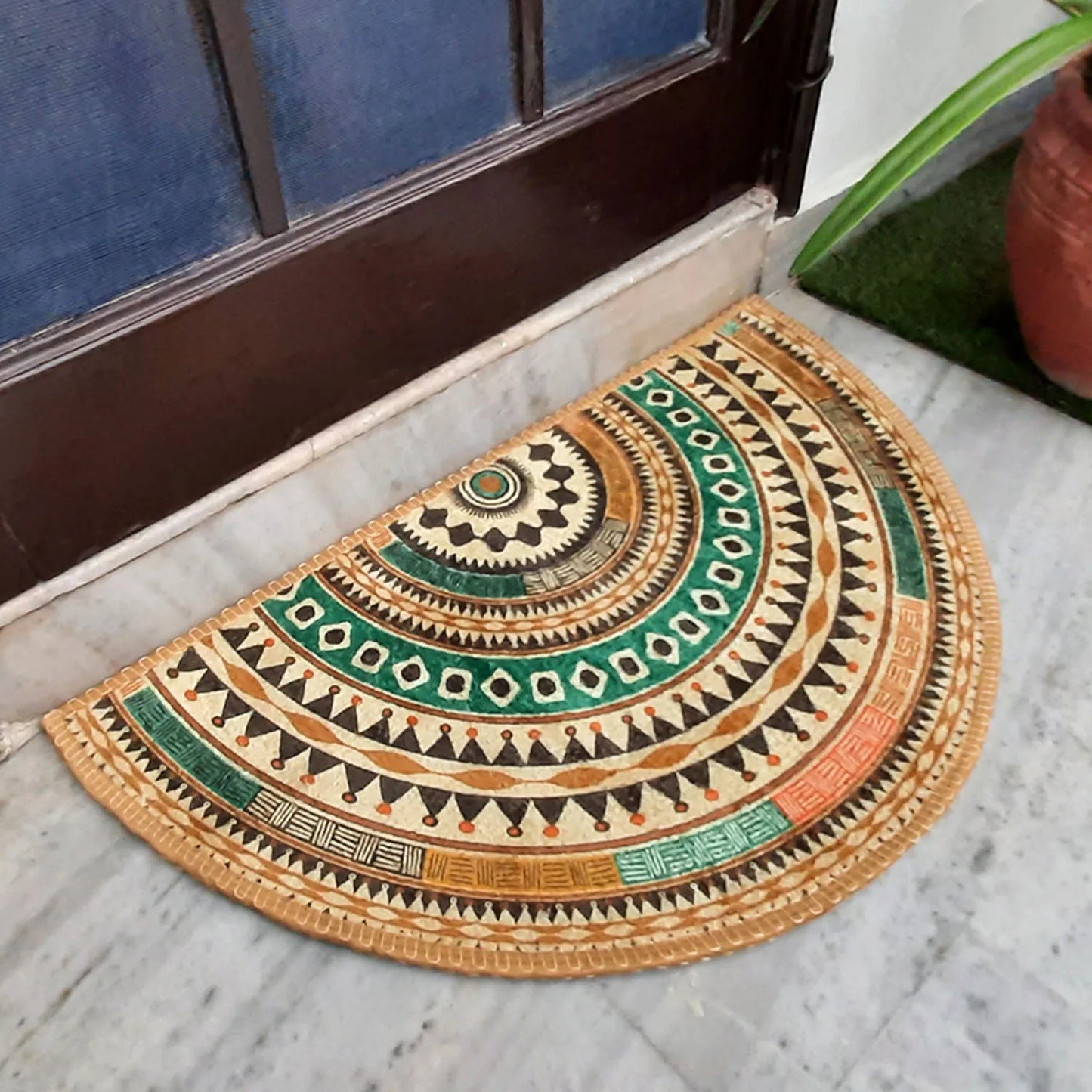 Avioni Home Floor Mats in Beautiful Boho Design – Anti Slip, Durable & Washable | Outdoor & Indoor