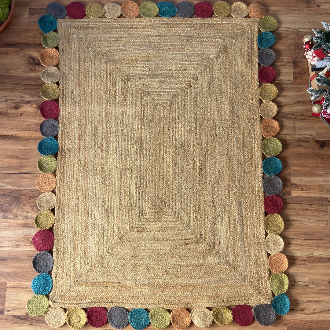 Avioni Home Nature’s Bloom Collection – Handmade Jute Rug – Braided Area Rugs – Best Seller
