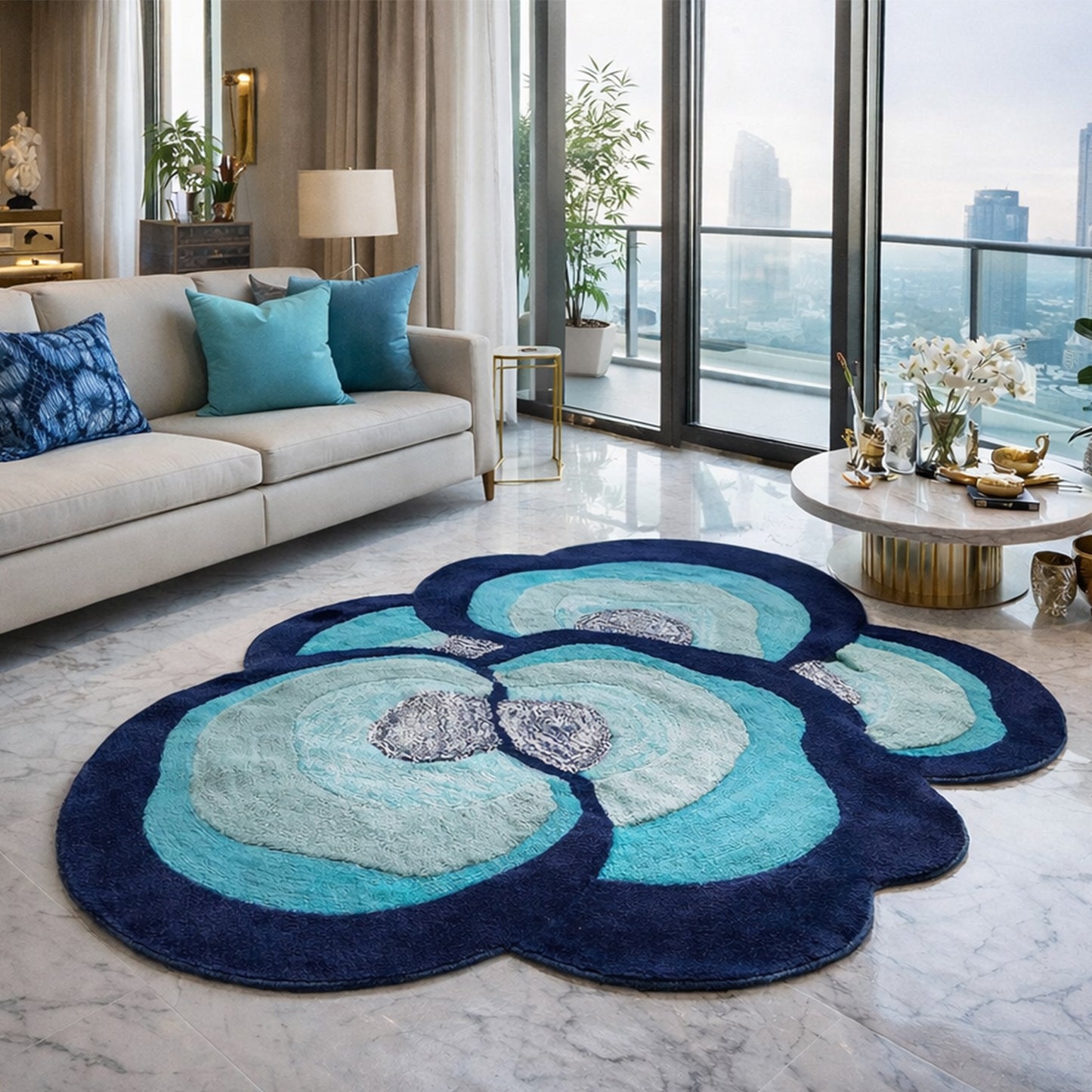 The Elevate Collection | Azure Petal | Luxury Statement Carpets