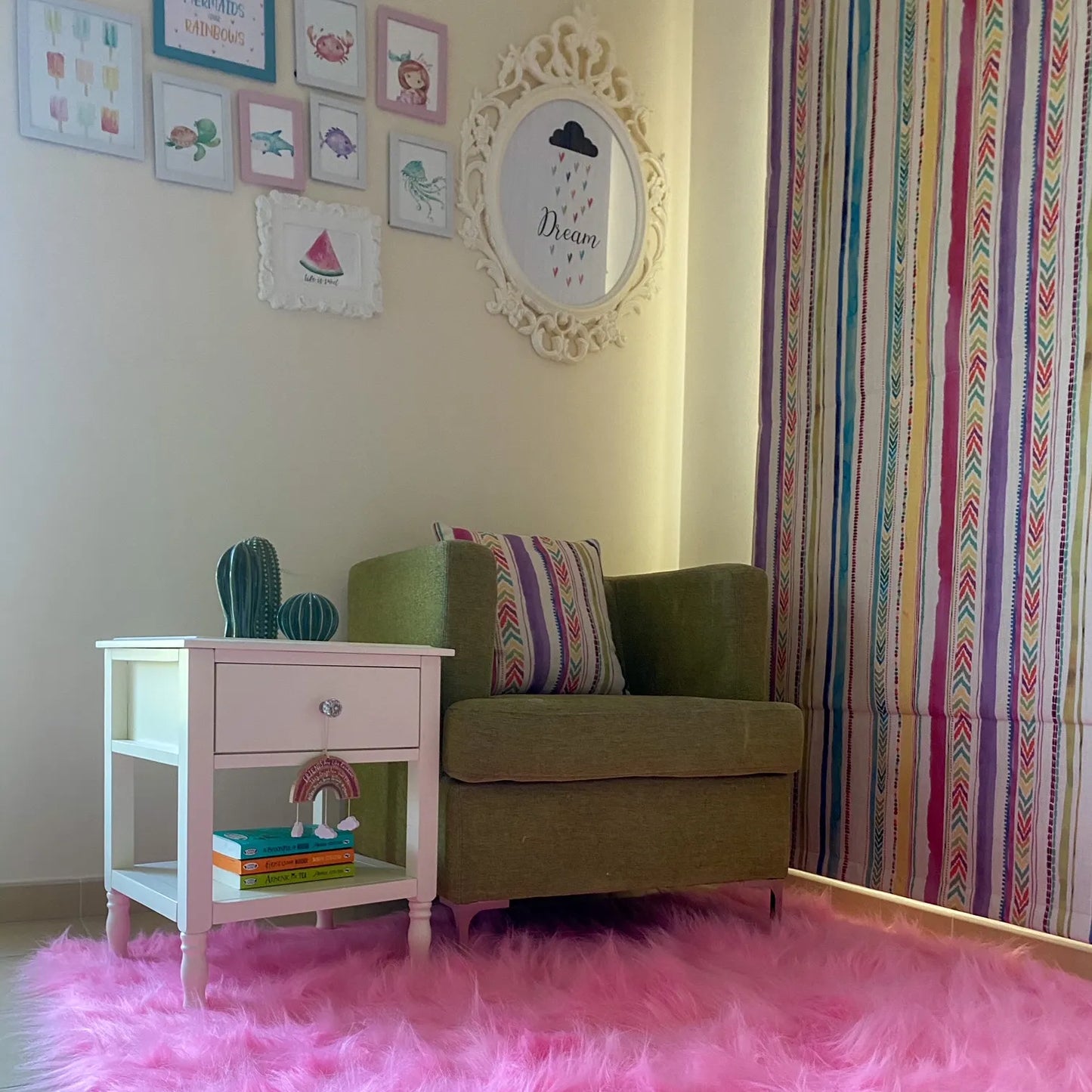 Avioni Home Premium Long Fur Rug – Soft, Shaggy & Fluffy Carpet – Pink – Multiple Sizes