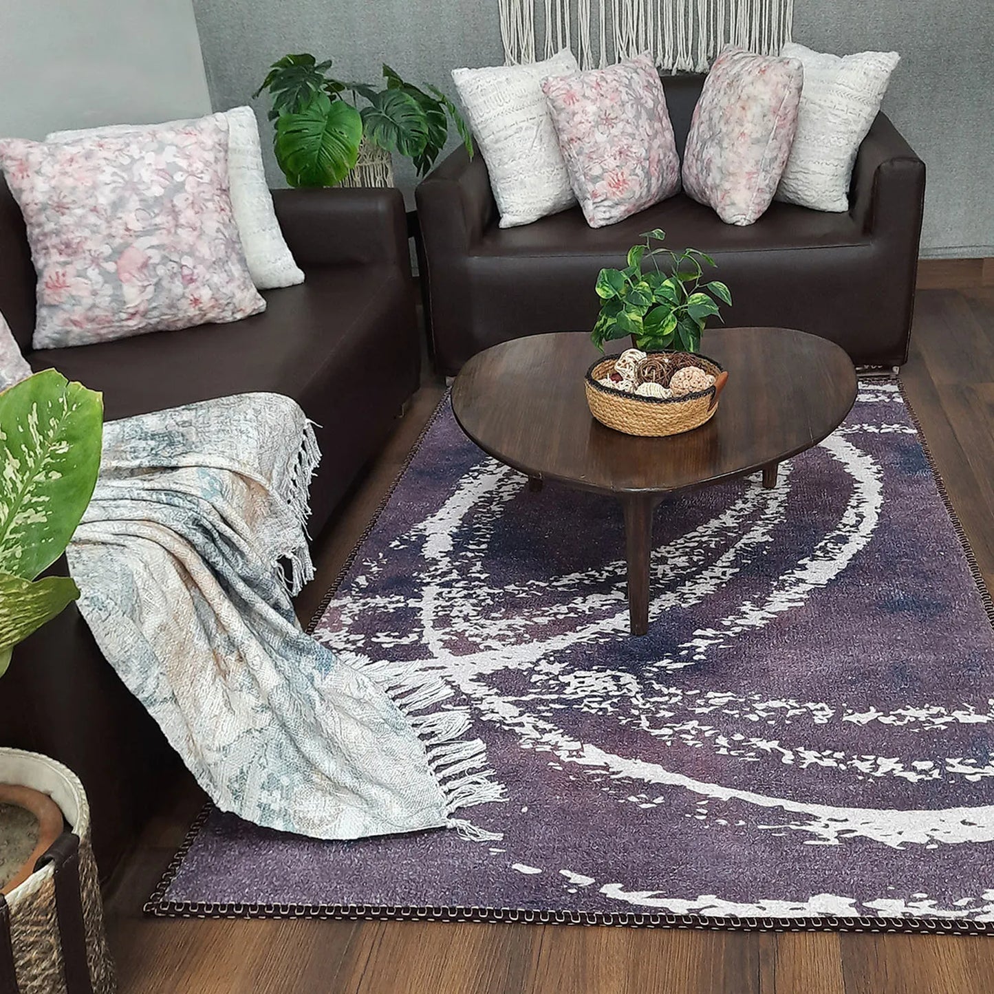 Avioni Home Faux Silk Carpet for a Stylish and Modern Living Room | Durable and Washable | BerryBliss Collection