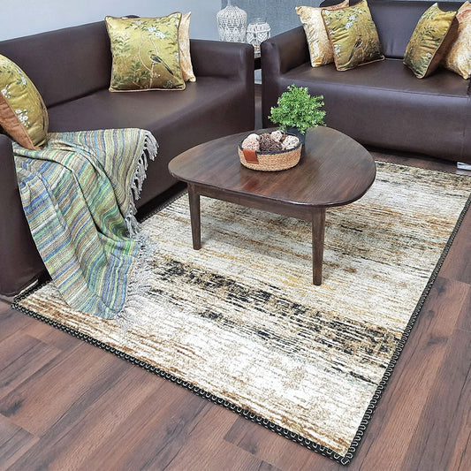 Avioni Home Faux Silk Rug | A Great Addition to Your Living Room | Luxurious, Durable and Washable | Earthy Elegance Collection