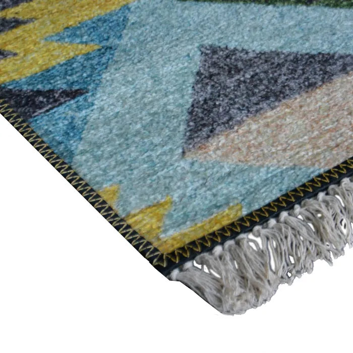 Avioni Home Faux Silk Carpet Geometric Design Premium Living Room Rug