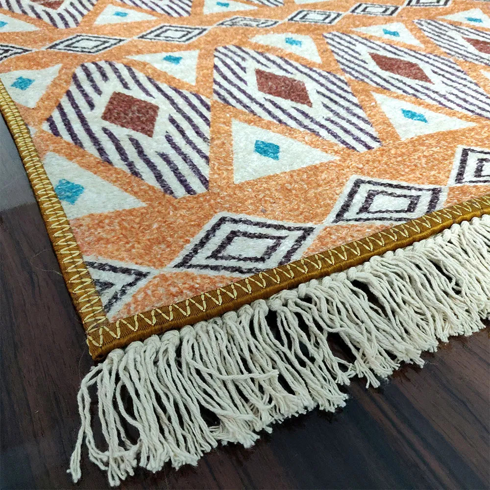 Avioni Home Faux Silk Carpet Ethnic Premium Boho Living Room Rug