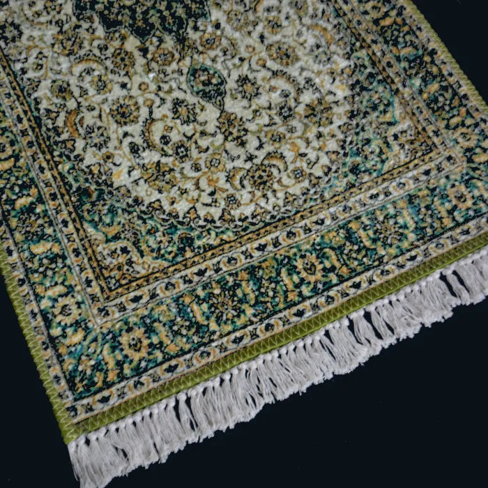 Silk Carpet Persian Design Collection Green And Beige – Living Room Rug – Avioni
