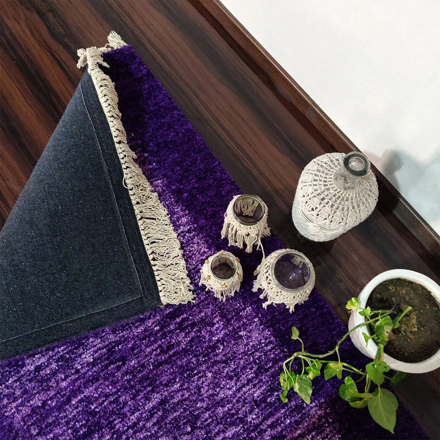 Neo Modern Collection Purple Tie-Dyed Carpet/Rug – 90cm x 150cm (~3×5 Feet)