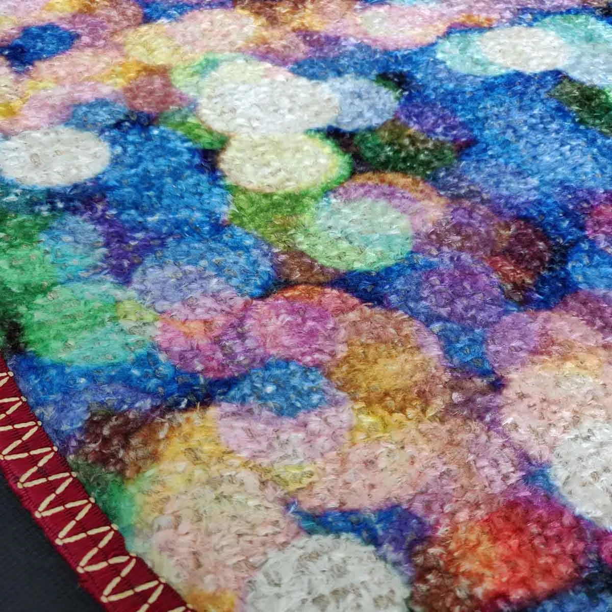 Avioni Home Round Carpet For Kids Room – Multi-colored Dots