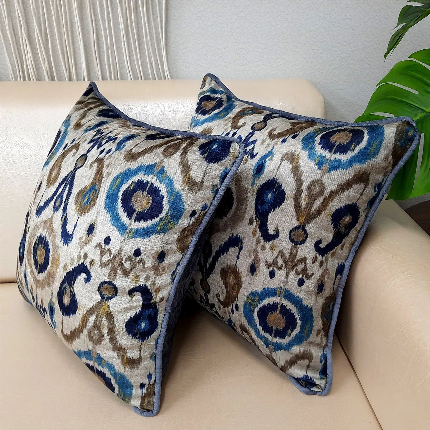 Cushion Cover with Filler – Ikat Beautiful Design -40cm x 40cm – Set of 2
