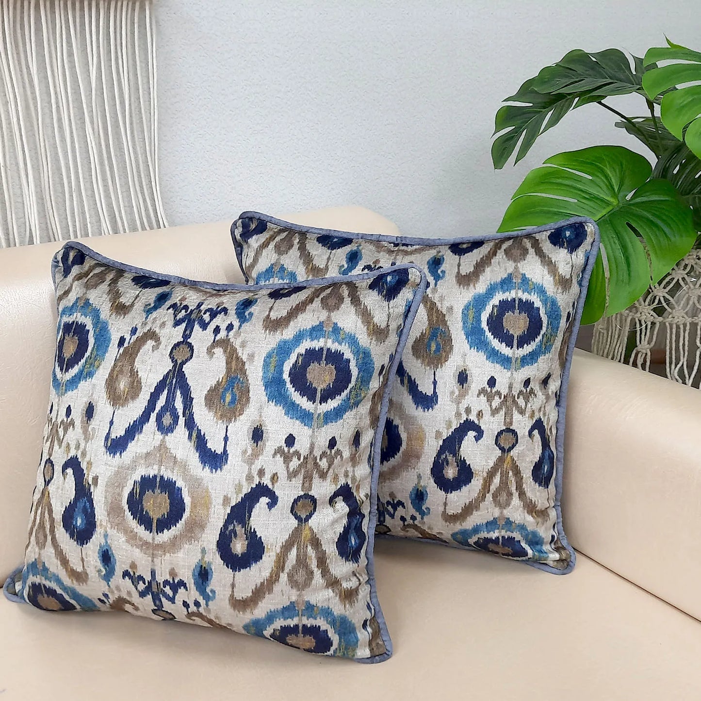 Cushion Cover with Filler – Ikat Beautiful Design -40cm x 40cm – Set of 2