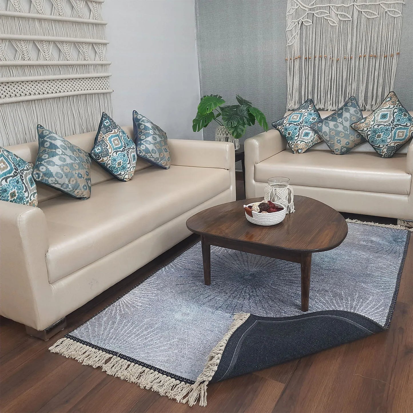 Avioni Home Faux Silk Carpet Beautiful Modern Contemporary Design – Carpet for Living Room