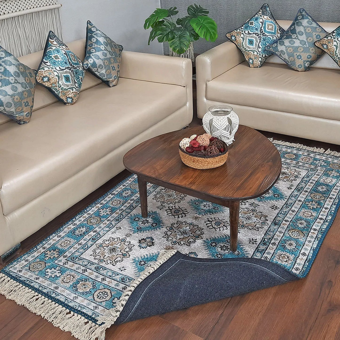 Avioni Home Faux Silk Carpet Beautiful Persian Design – Living Room Rug