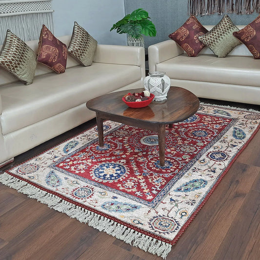 Avioni Home Faux Silk Carpet Traditional Beautiful Persian Design – Carpet for Living Room