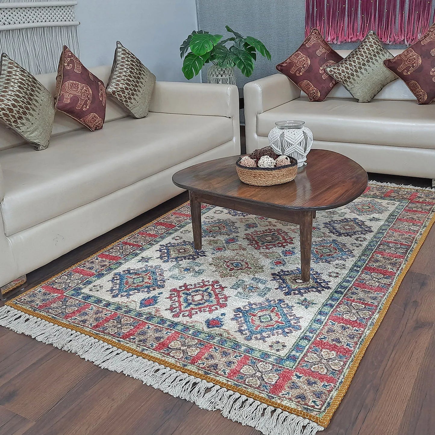 Avioni Home Faux Silk Carpet Beautiful Traditional Persian Design – Carpet for Living Room