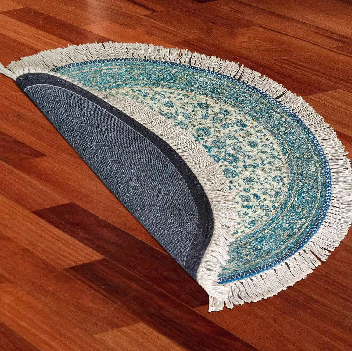 Avioni Persian Carpets For Living Room – Round – Green